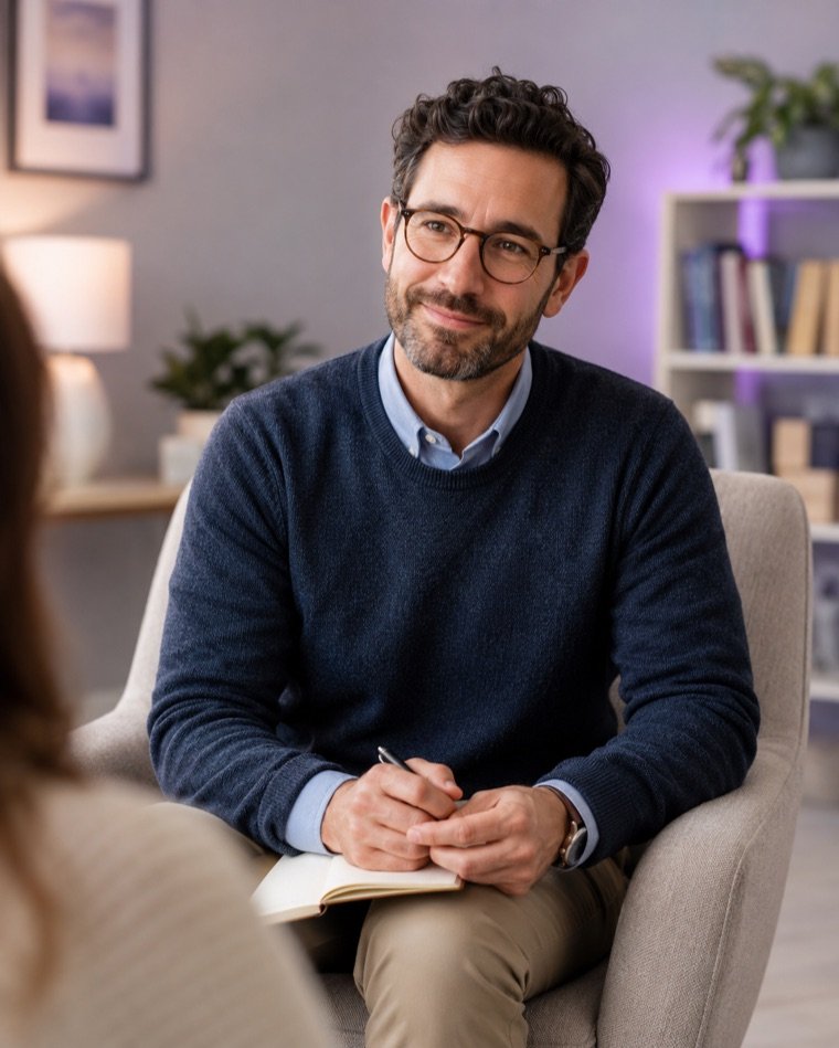 Mental health provider in session
